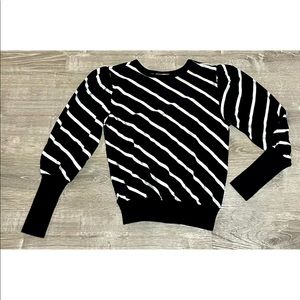 Vintage 80s Black Striped Sweater Size S